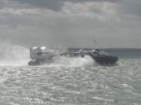 Arriving at Southsea hoverport